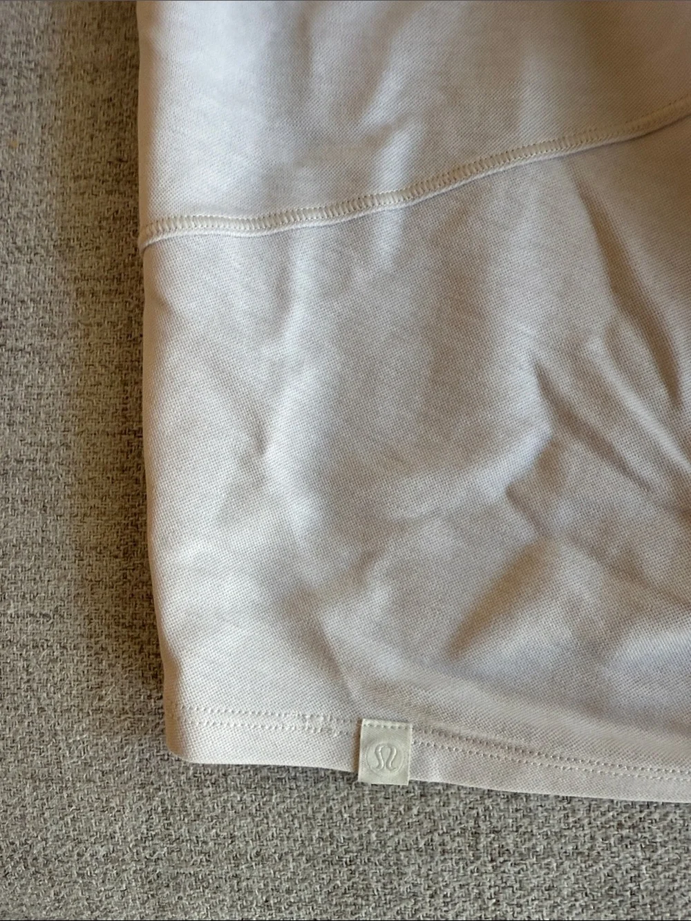 Lululemon Back in Action Organic Cotton Long Sleeve Shirt Cream Relaxed Fit